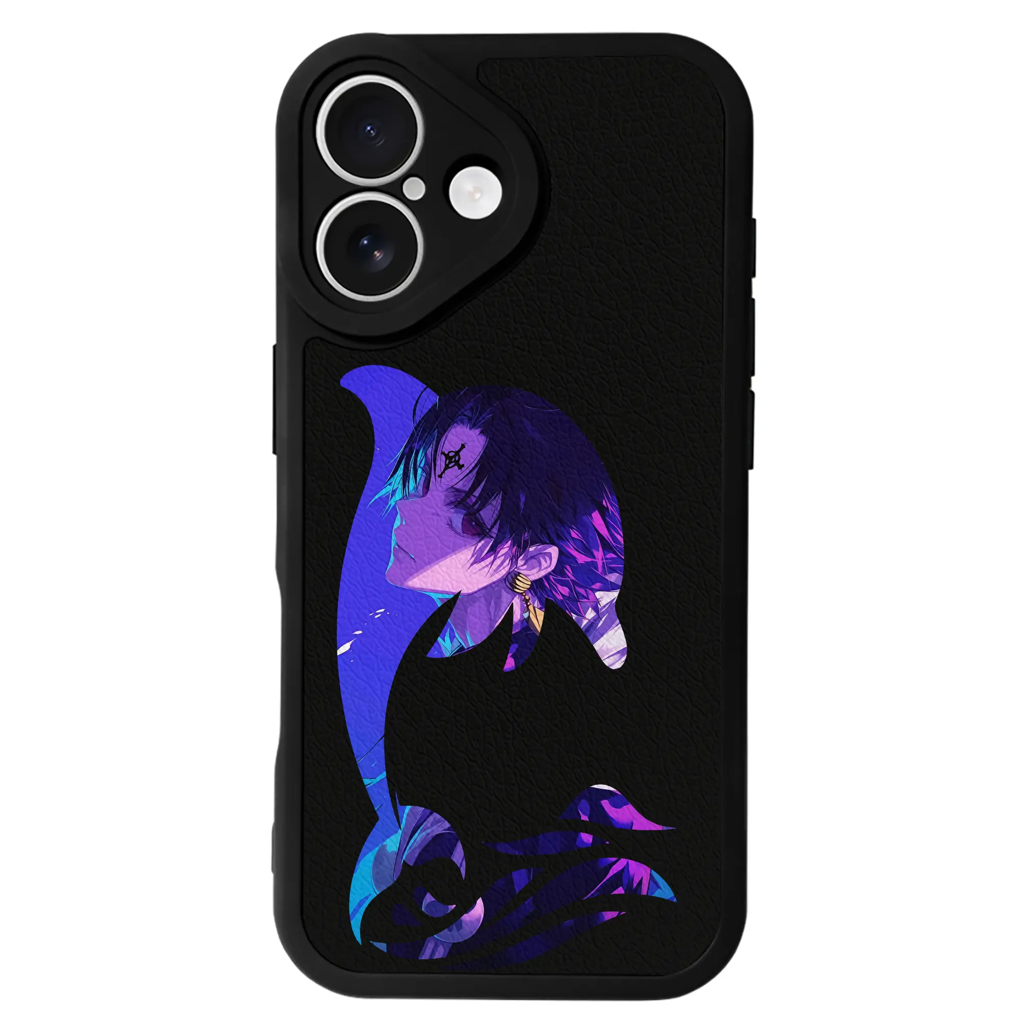 ハンター×ハンター グッズ クロロ＝ルシルフル - IPhone 16シリーズ対応 ・ シリコンスマホケース ・ レザー調 ・ 高精度フィット ・ 耐衝撃 ・ ワイヤレス充電対応 ・ 精密カット